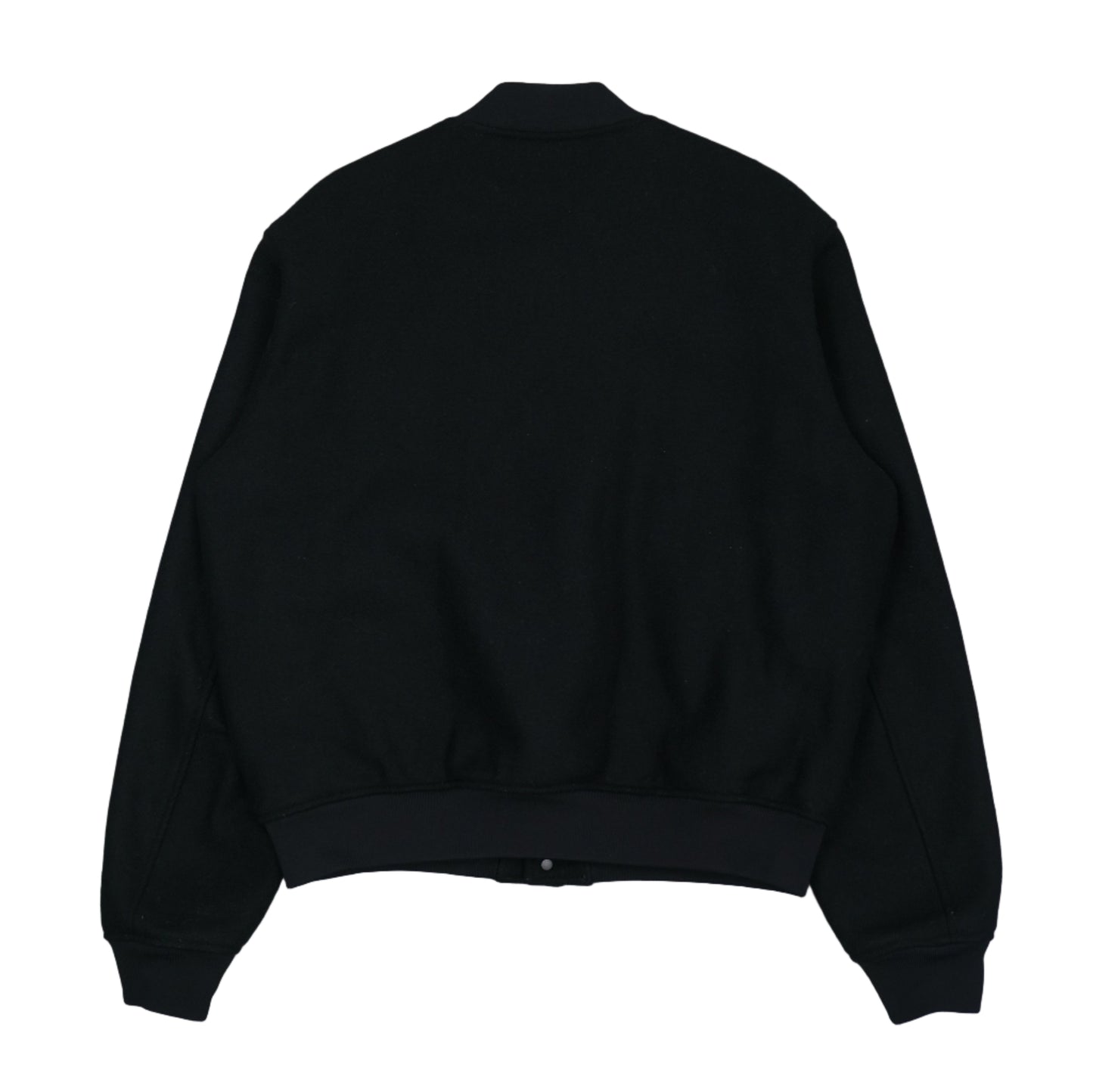 Off-White Logo Patch Orange Black Varsity Jacket