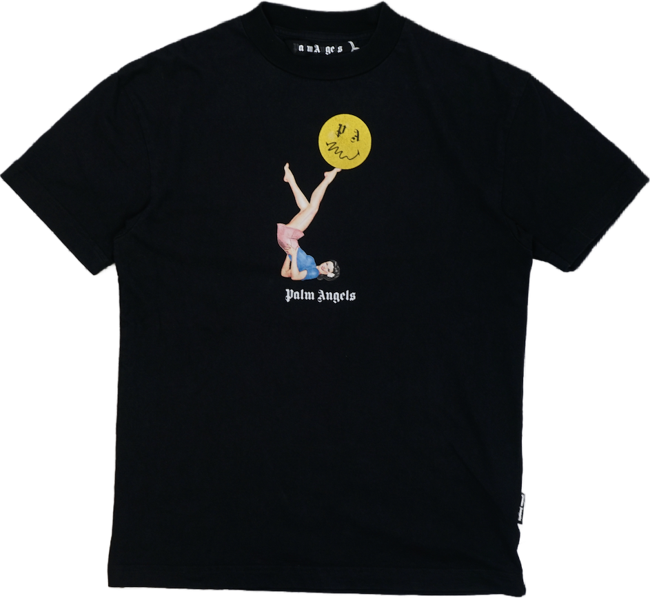 Palm Angels Smiley Black T-Shirt