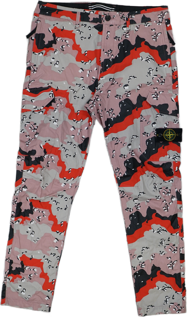 Stone Island Red Desert Camo Cargo Pants