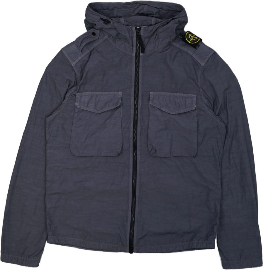 Stone Island Shoulder Badge Grey/Blue Overshirt