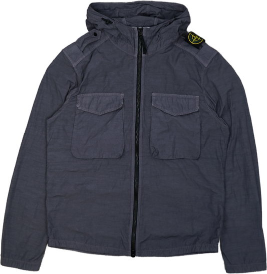 Stone Island Shoulder Badge Grey/Blue Overshirt