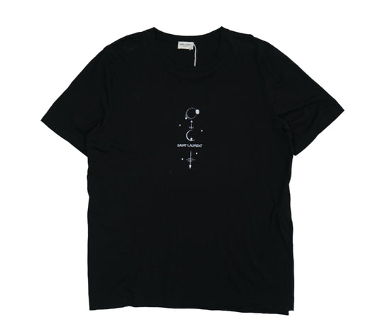 Saint Laurent Mystique Print Black T-Shirt