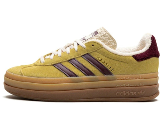 Adidas Gazelle Bold Almost Yellow Maroon