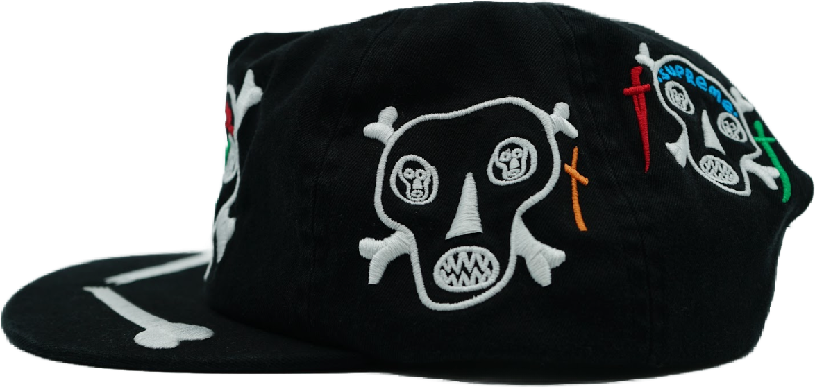 Supreme Skull n Bones Black Cap (Pre-owned)