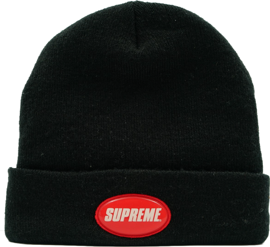 Supreme Red Logo Black Beanie (Pre-owned)