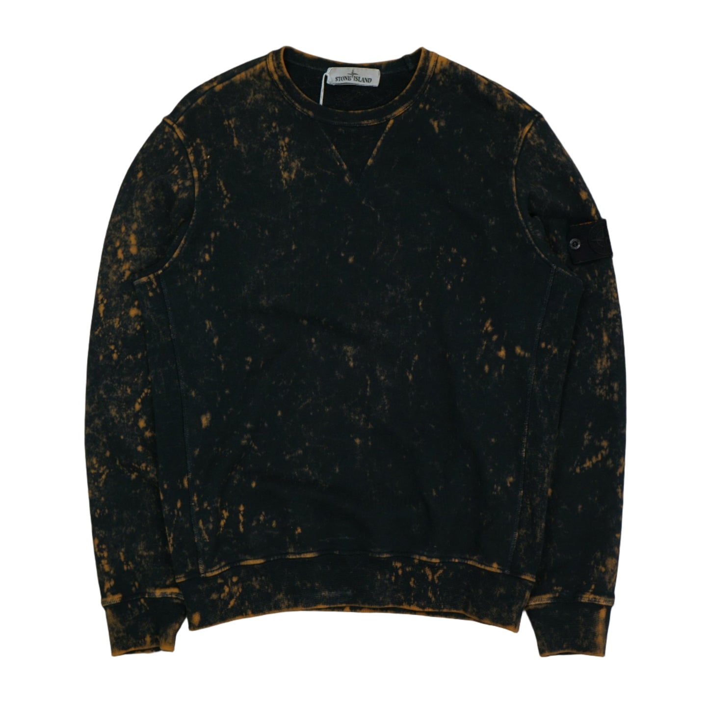 Stone Island Camo OVO Black Orange Ghost Crewneck
