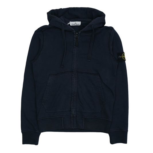 Stone Island Navy Zip-Up Hoodie