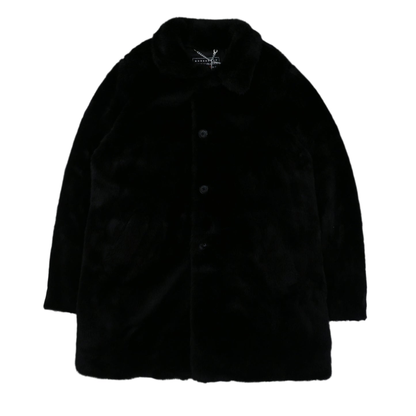 Supreme Hysteric Glamour Fuck You Black Fur Coat