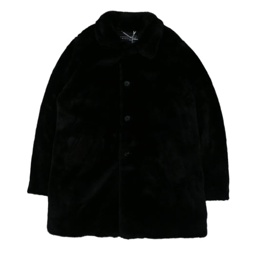 Supreme Hysteric Glamour Fuck You Black Fur Coat