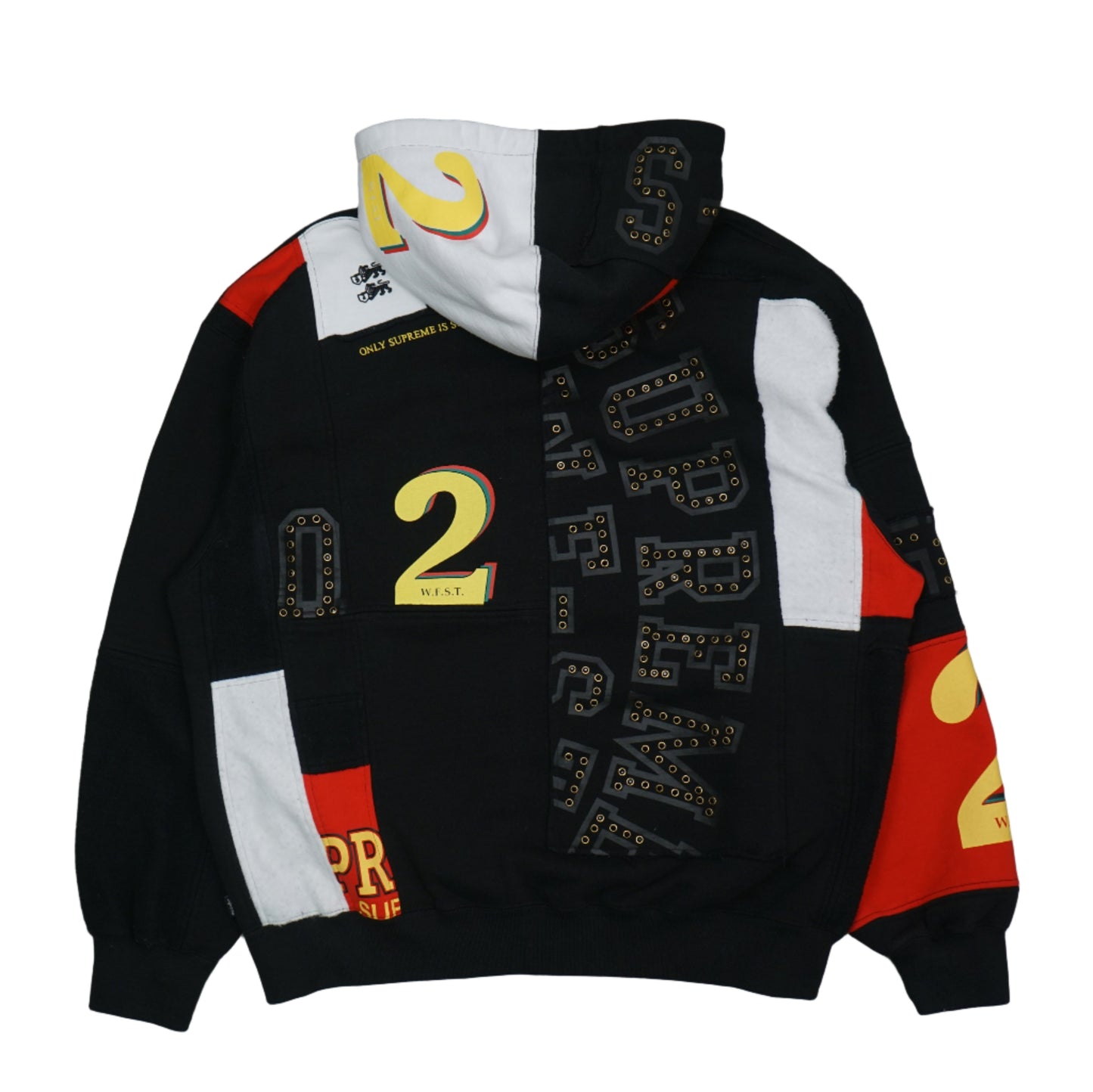 Supreme Patch Work Black Hoodie SS25