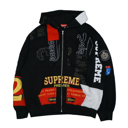 Supreme Patch Work Black Hoodie SS25