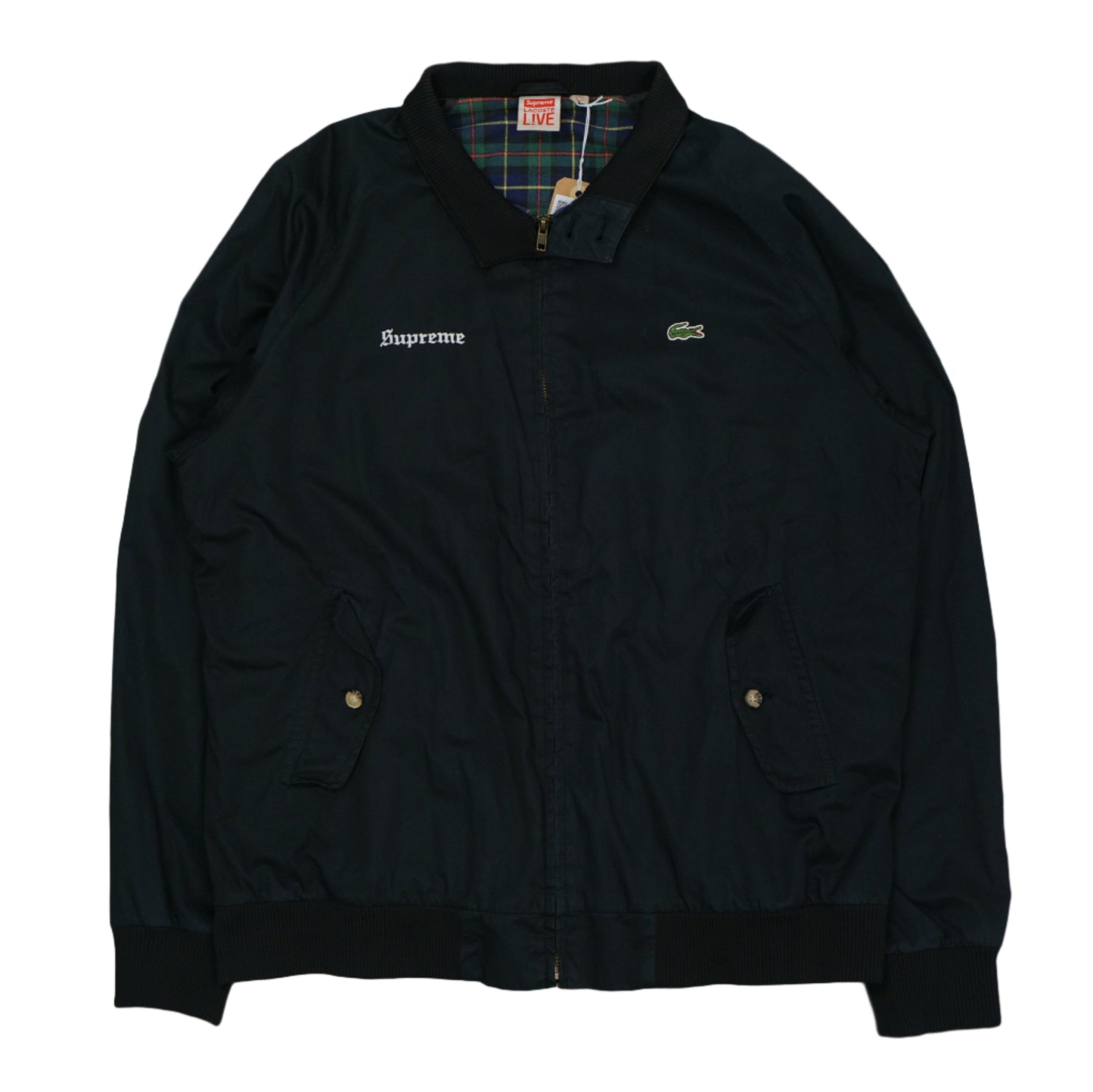 Supreme x Lacoste Harington Navy Blue Jacket