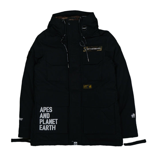 AAPE Apes And Planet Earth Camo/Black Down Jacket - BAPE - SecondPlace