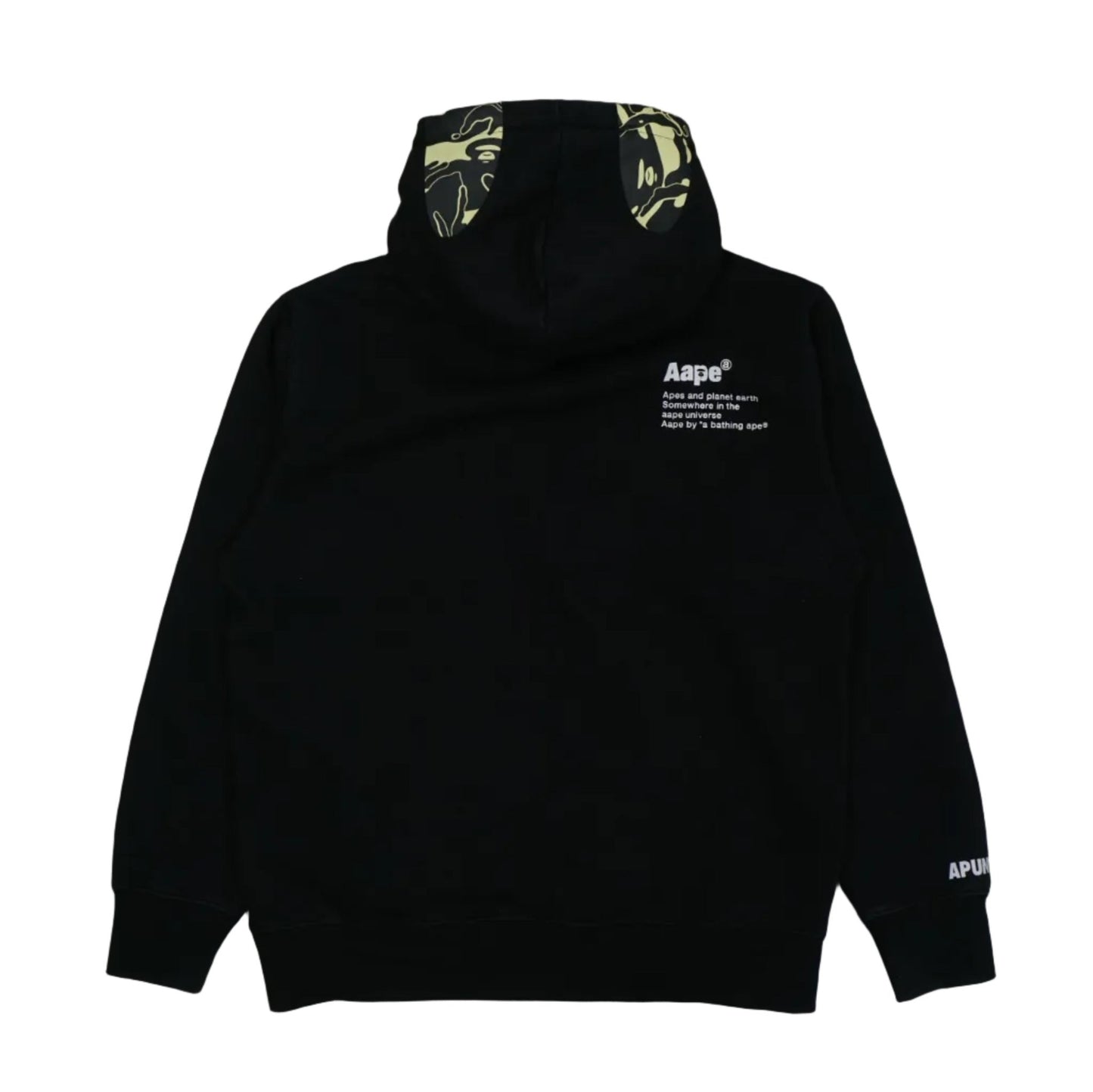 AApe Apes And PlanetEarth Camo Black Hoodie - Bape - SecondPlace