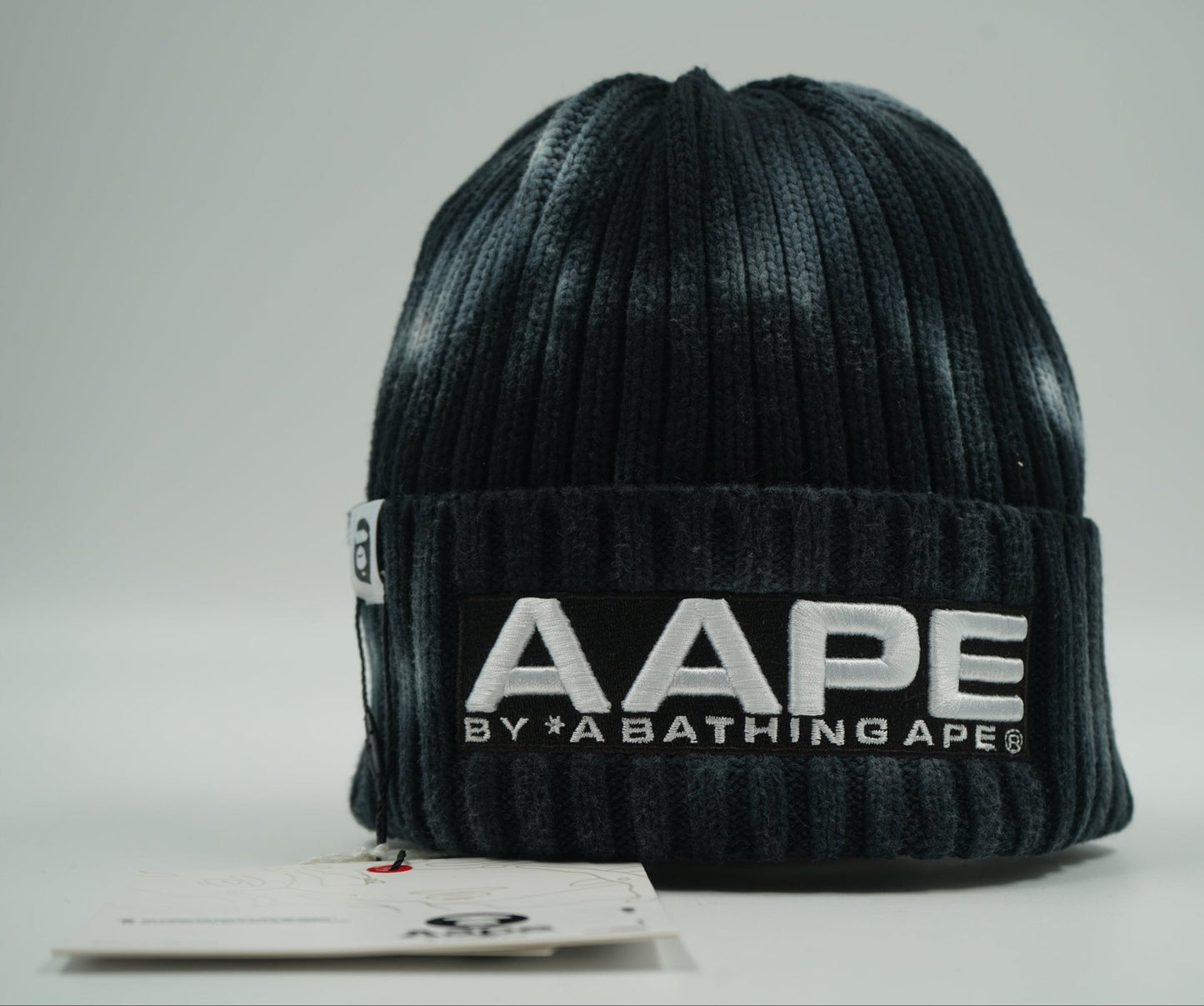 AAPE Ribbed Tie - Dye Grey Beanie - BAPE - SecondPlace