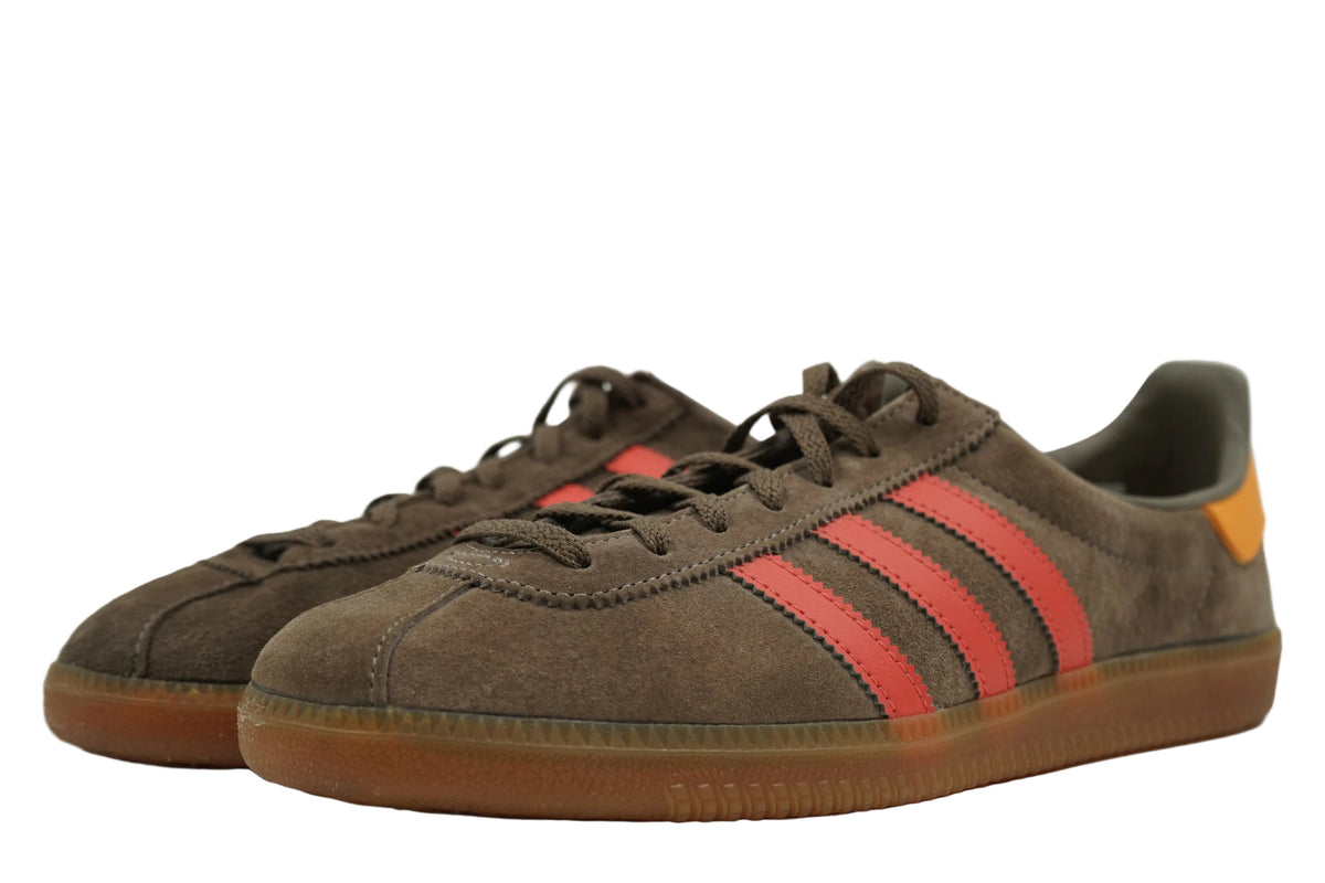 Brand new Adidas Athen Size? Exclusive Brown Red, front view in brown with red details