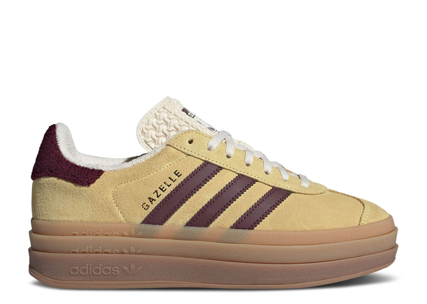 Adidas Gazelle Bold Almost Yellow Maroon - Adidas - SecondPlace