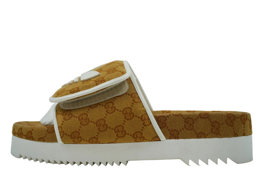 Adidas x Gucci Slide Sandal Mesa GG Monogram - Gucci - SecondPlace