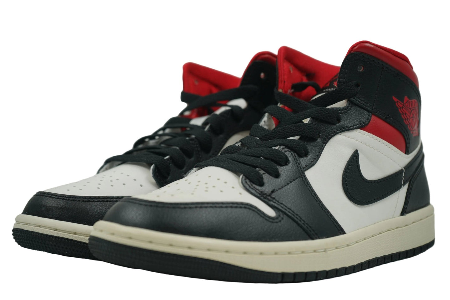 Air Jordan 1 Mid Black Sail Gym Red - Air Jordan - SecondPlace
