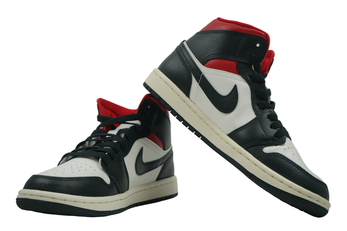 Air Jordan 1 Mid Black Sail Gym Red - Air Jordan - SecondPlace