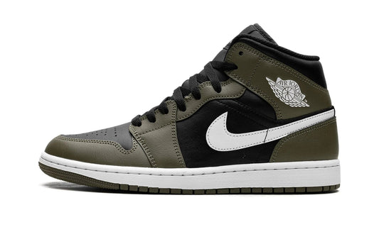 Air Jordan 1 Mid Black White Olive - Air Jordan - SecondPlace