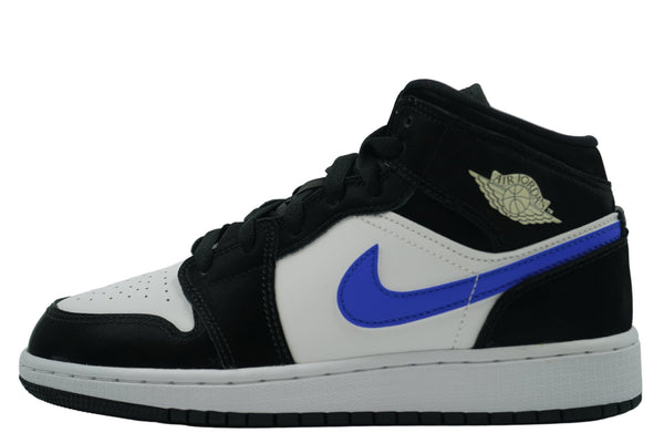 Air Jordan 1 Mid GS Black Racer Blue