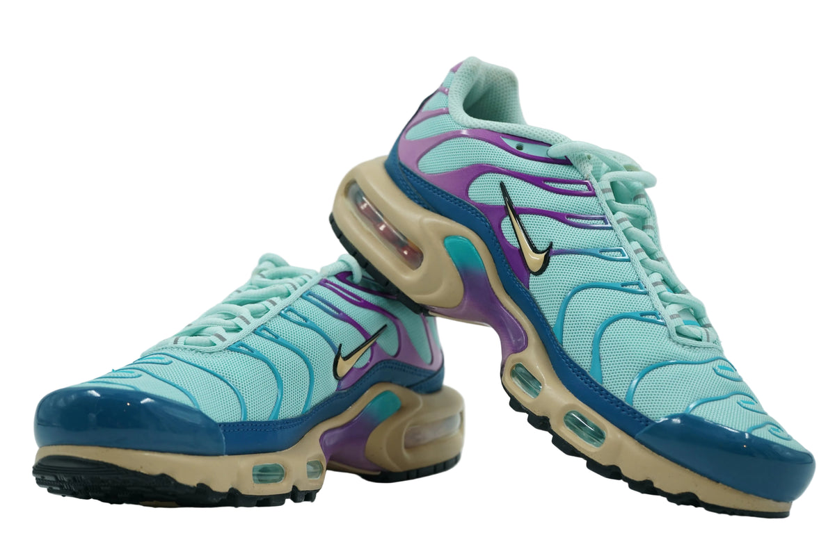 Pair of brand new Air Max Plus Jade Ice in Jade Ice, Sesame and Industrial Blue