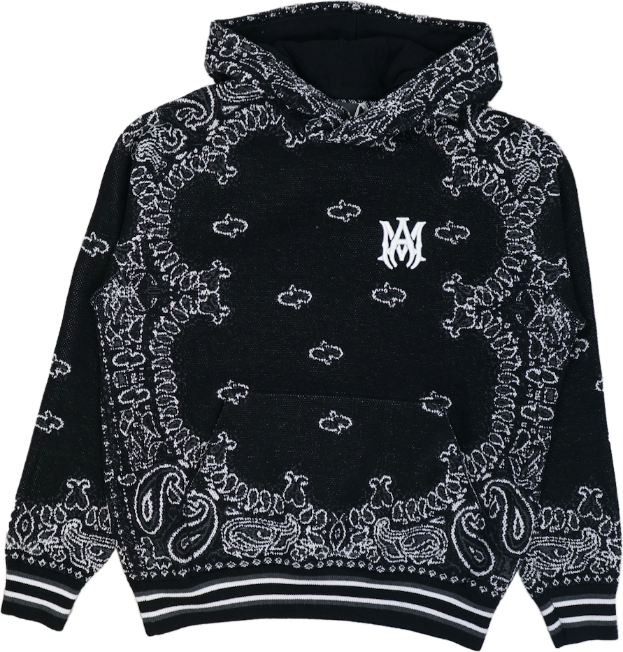 Amiri Bandana Black Hoodie