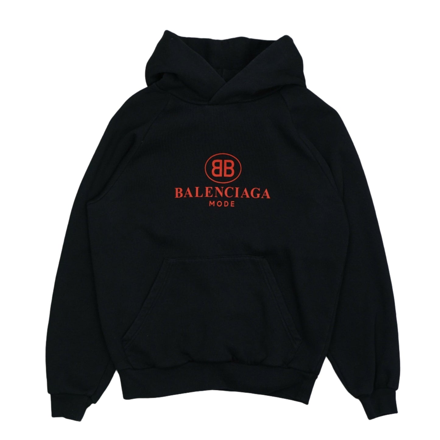Balenciaga BB Red Logo Black Hoodie - Balenciaga - SecondPlace