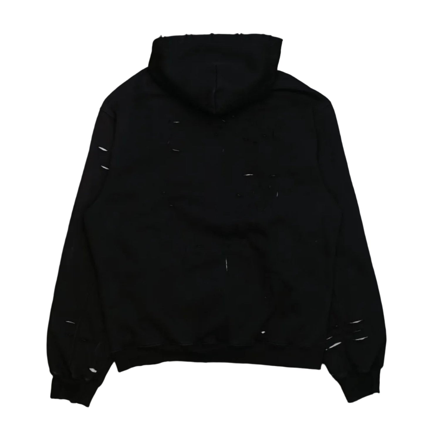 Balenciaga Distressed Black Hoodie - Balenciaga - SecondPlace