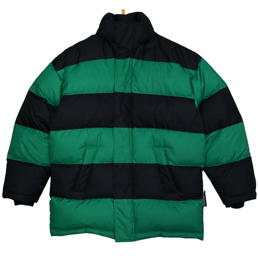 Balenciaga Green/Black Striped Winter Puffer Jacket - Balenciaga - SecondPlace
