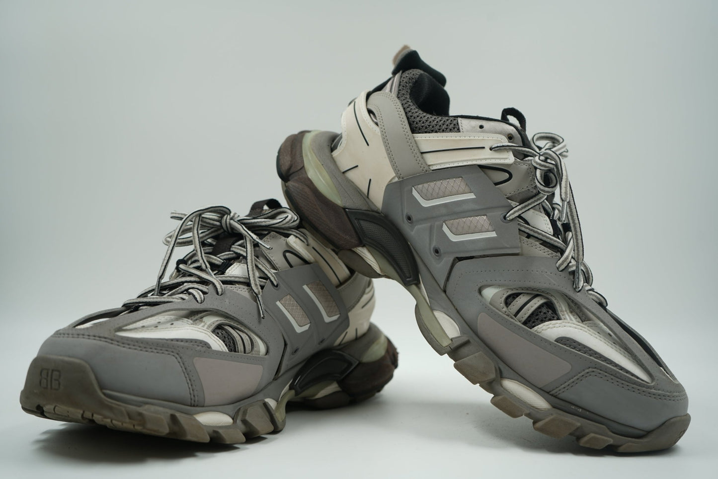 Balenciaga Grey/White Track Sneakers - Balenciaga - SecondPlace