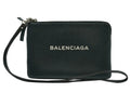 Balenciaga Medium Size White Logo Black Pouch