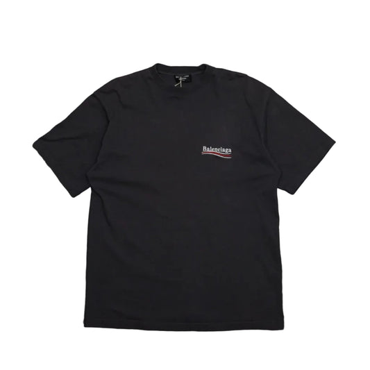 Balenciaga Oversized Campain Logo Grey T-Shirt - Balenciaga - SecondPlace