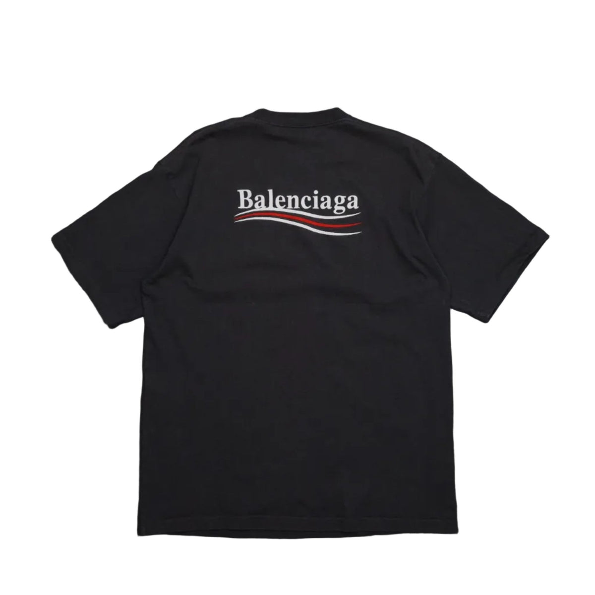 Balenciaga Oversized Campain Logo Grey T-Shirt - Balenciaga - SecondPlace