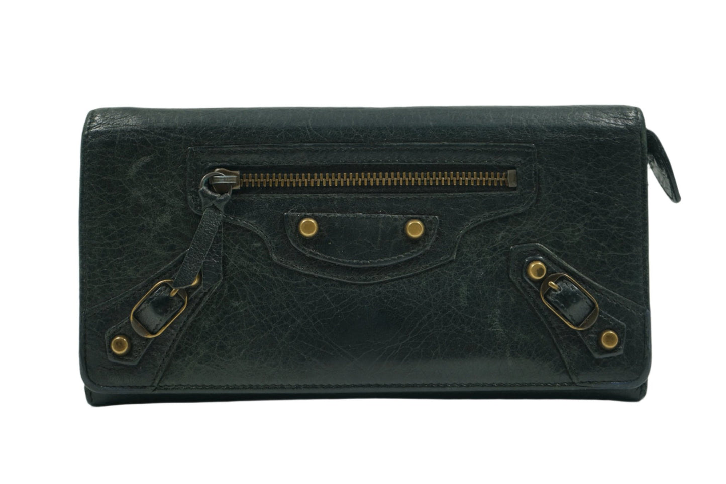 Balenciaga The City Black Leather Long Wallet - Balenciaga - SecondPlace