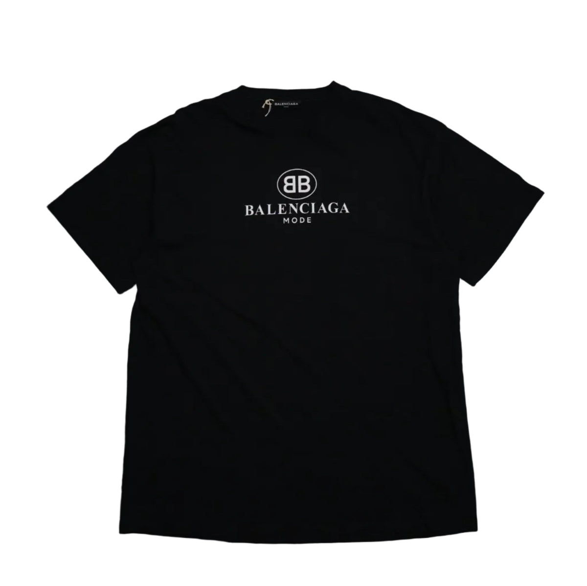 Balenciaga White Mode Logo Black T-Shirt - Balenciaga - SecondPlace