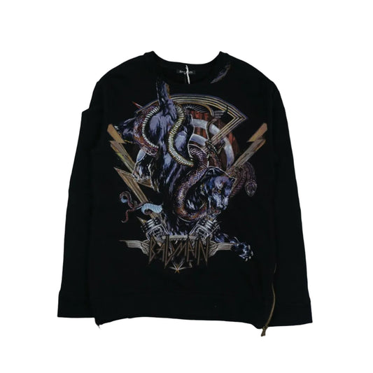 Balmain Black Zipper Crewneck - Balmain - SecondPlace