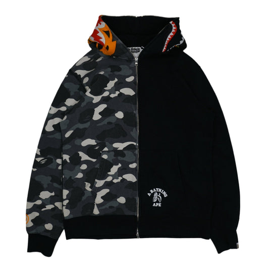 Bape City Camo Tiger Shark Half Hood Zip Hoodie - BAPE - SecondPlace