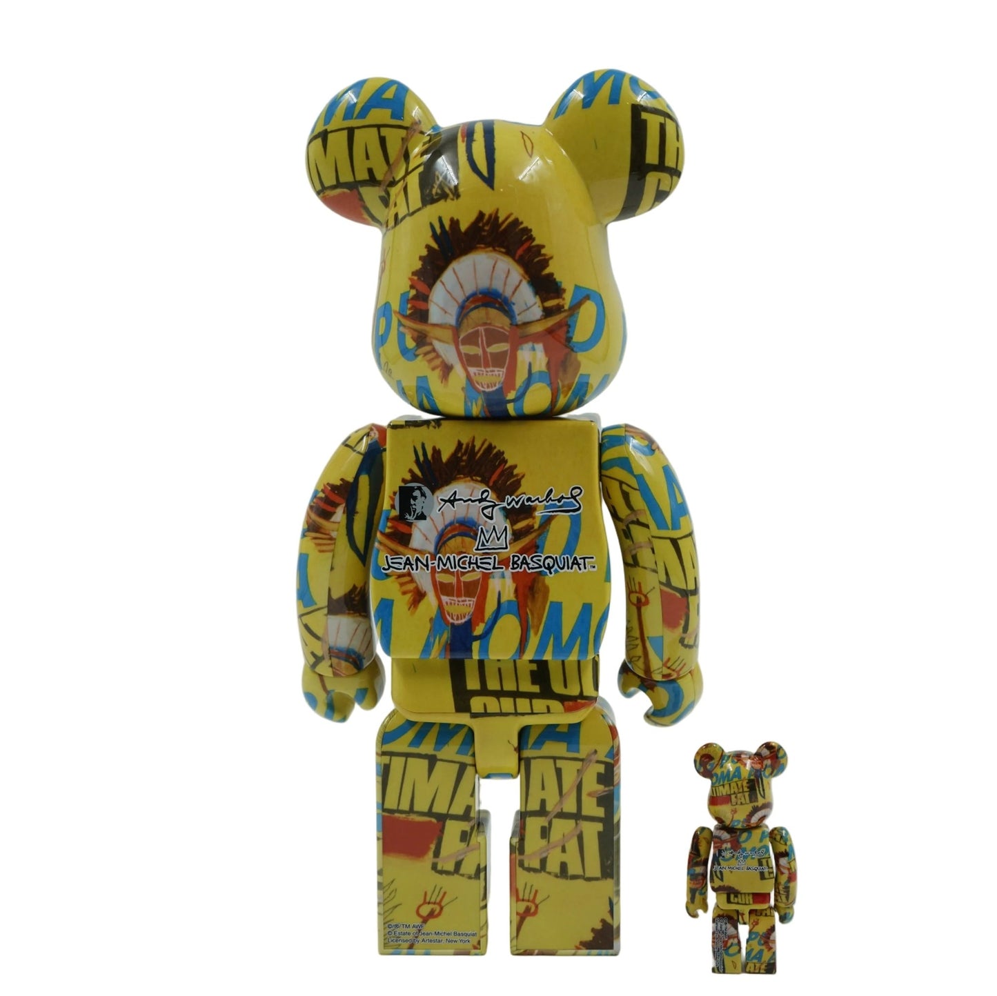 Bearbrick Andy Warhol x Jean - Michel Basquiat 3 100% And 400% Set - Bearbrick - SecondPlace