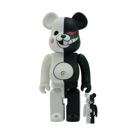 Bearbrick Monokuma Rubber Coat And Flocky Ver 100% and 400% Set - Bearbrick - SecondPlace