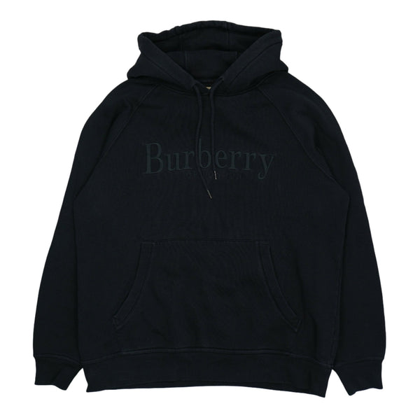 Burberry Embroidered Logo Black Hoodie