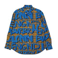Burberry London All Over Print Blue/Brown Button Shirt