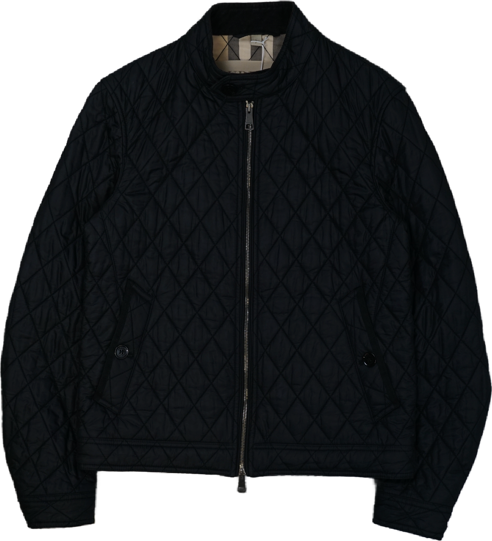 Burberry Quilted Black Bomber Jacket