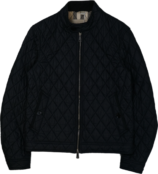 Burberry Quilted Black Bomber Jacket