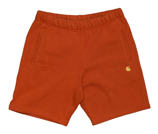 Carhartt Yellow Logo Copper Red Shorts - Carhartt - SecondPlace