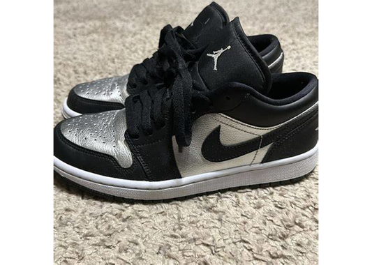Air Jordan 1 Low Black Metallic Silver
