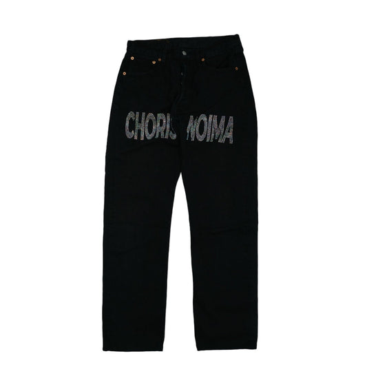 Choris Noima Rhinestone Black Jeans - Choris Noima - SecondPlace