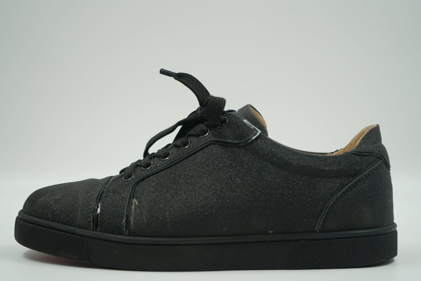 Christian Louboutin Black Glitter Lowtop Sneakers - Christian Louboutin - SecondPlace