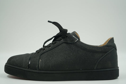Christian Louboutin Black Glitter Lowtop Sneakers - Christian Louboutin - SecondPlace